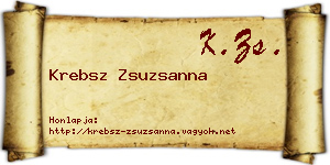 Krebsz Zsuzsanna névjegykártya