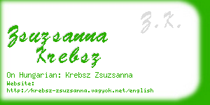 zsuzsanna krebsz business card